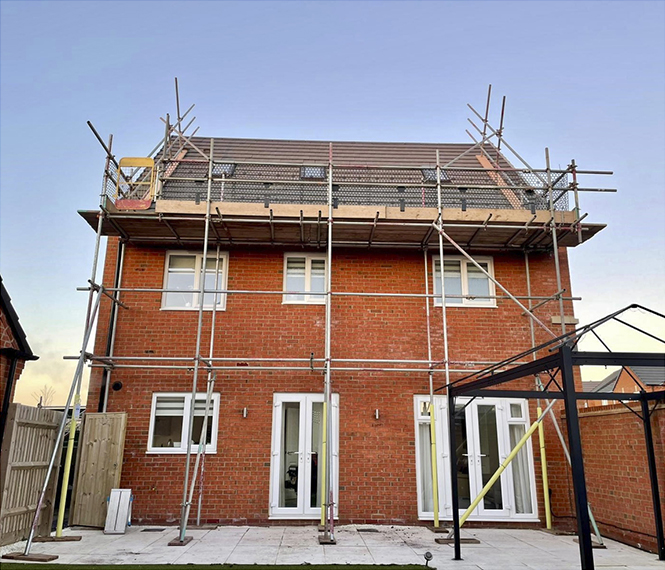 House with Scaffolding