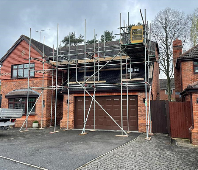 House with Scaffolding