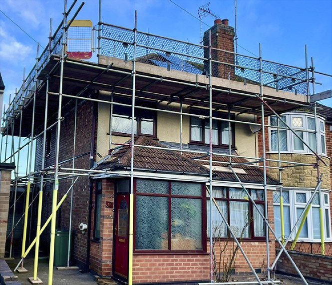 House with Scaffolding